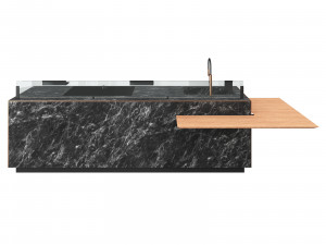 Kitchen island Valcucine Artematica Soft Outline 3D Model