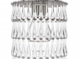 Ceiling lamp chandelier Viabizzuno Gocce Colonna 3D Model