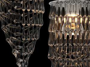 Ceiling lamp chandelier Viabizzuno Gocce Piccola Model 3D