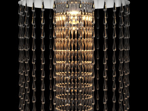 Ceiling lamp chandelier Viabizzuno Gocce Fontana 3D Model
