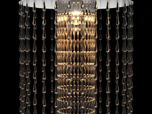 Ceiling lamp chandelier Viabizzuno Gocce Fontana 3D Model