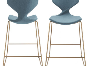 Italian semi-bar chair Quo by Tonon Modèle 3D