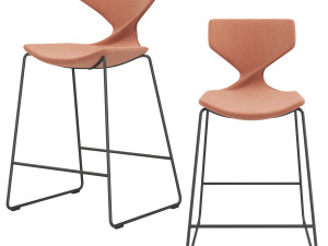 Italian semi-bar chair Quo by Tonon Modèle 3D