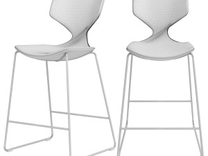 Italian semi-bar chair Quo by Tonon Modèle 3D
