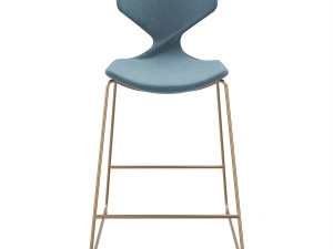 Italian semi-bar chair Quo by Tonon Modèle 3D