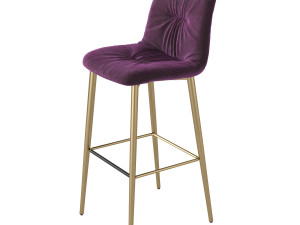 Italian bar stool Chantal 3479-3480 from Bontempi Casa 3D Model