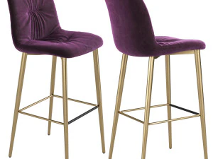 Italian bar stool Chantal 3479-3480 from Bontempi Casa 3D Model