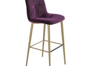Italian bar stool Chantal 3479-3480 from Bontempi Casa Modello 3D