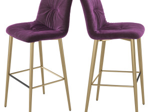 Italian bar stool Chantal 3479-3480 from Bontempi Casa Modello 3D
