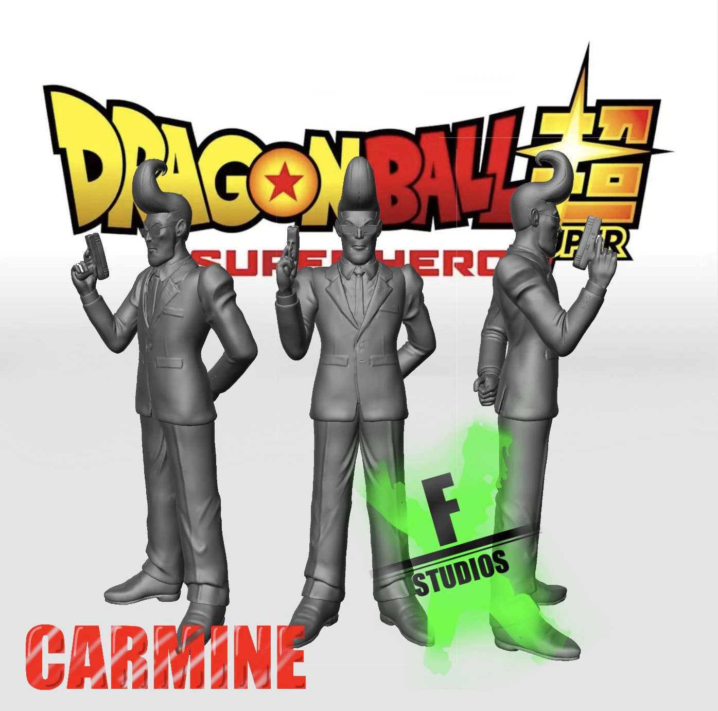 Carmine Dragon ball super super hero 3D Print Model .c4d .max .obj .3ds .fbx .stl .blend 