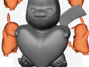PIKACHU HEART 3D प्रिंट मॉडल
