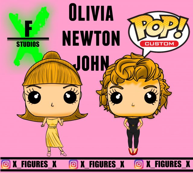 PACK FUNKO FANART OLIVIA NEWTON JOHN GREASE Modelo de impresión 3D .c4d .max .obj .3ds .fbx .stl .blend 
