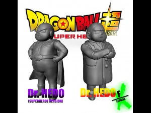 PACK DR HEDO NORMAAL EN SUPERHERO-VERSIE DRAGONBALL SUPER 3D printmodel