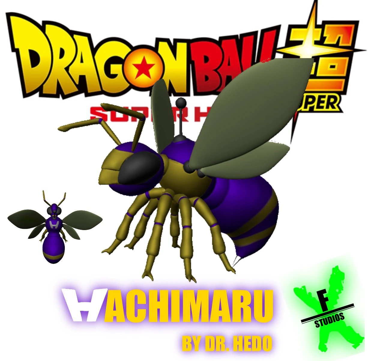 HACHYMARU DR HEDOS BEE IN DRAGONBALL SUPER SUPER HERO 3D Print Model .c4d .max .obj .3ds .fbx .stl .blend