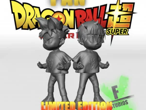PACK PAN NORMAAL EN SSH-VERSIE IN DRAGON BALL SUPER SUPER HELD 3D printmodel
