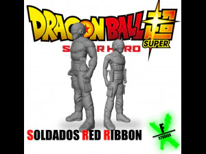 RR SOLDIERS KEMASAN DI DRAGONBALL SUPER SUPER HERO Model Cetak 3D