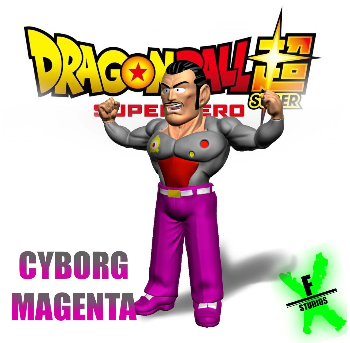 CYBORG MAGENTA DRAGONBALL SUPER SUPER HERO 3D Print Model .c4d .max .obj .3ds .fbx .stl .blend 