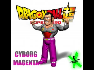 PAHLAWAN SUPER SUPER CYBORG MAGENTA DRAGONBALL Model Cetak 3D