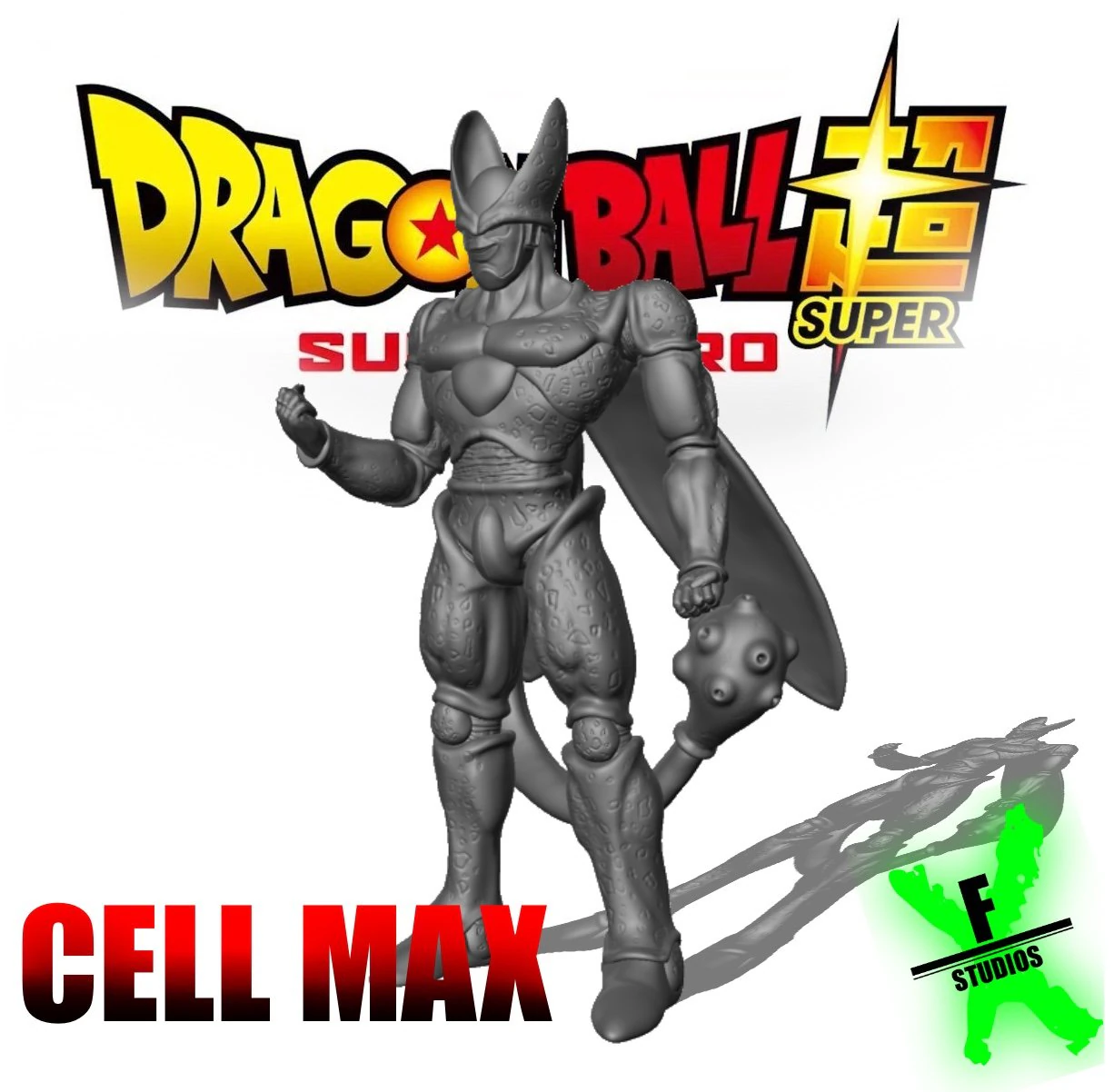 CELL MAX DRAGONBALL SUPER SUPER HERO 3D Print Model .c4d .max .obj .3ds .fbx .stl .blend