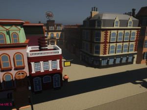 Steampunk Street Set Modèle 3D
