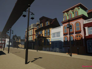 Steampunk Street Set 3D Model