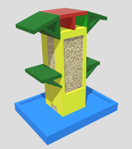 Bird feeder 3D 模型 .c4d .max .obj .3ds .fbx .stl .blend 