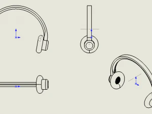 Esempio di cuffie Modello 3D