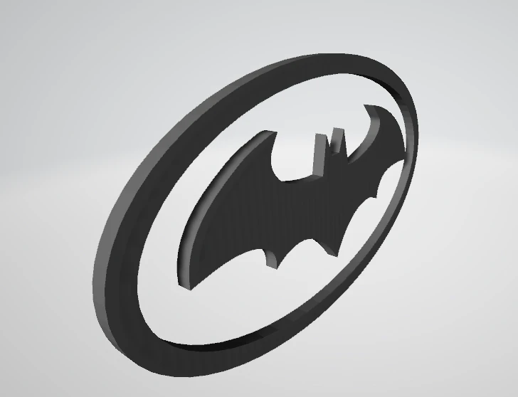 Batman Sign-Logo 3D Model .c4d .max .obj .3ds .fbx .stl .blend 