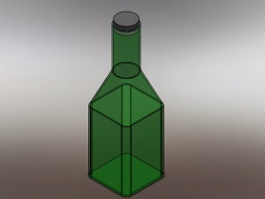Fancy 3D bottle 3D Model