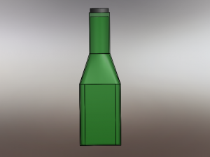 Fancy 3D bottle 3D Model
