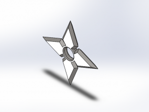 Blue LED Shuriken-Ninja Star Modelo 3D