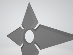 Blue LED Shuriken-Ninja Star Modelo 3D