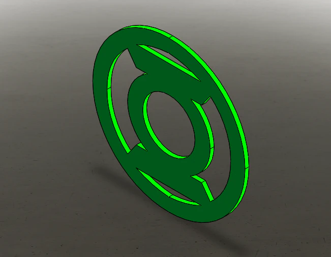 Зелений ліхтар логотип 3D Модель .c4d .max .obj .3ds .fbx .stl .blend 