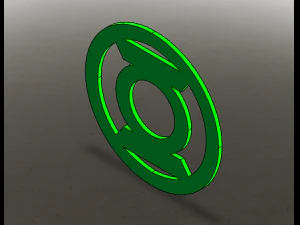 Logo Lentera Hijau Model 3D