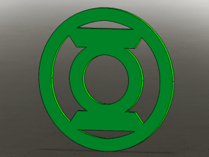 Green Lantern Logo Model 3D