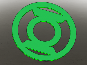 Green Lantern Logo Model 3D
