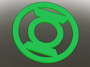 Зелений ліхтар логотип 3D Модель