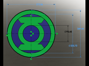 Green Lantern Logo Model 3D