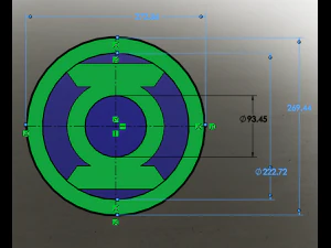 Зелений ліхтар логотип 3D Модель
