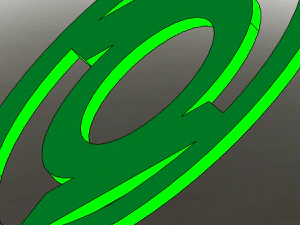 Зелений ліхтар логотип 3D Модель