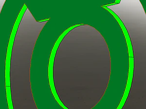 Зелений ліхтар логотип 3D Модель