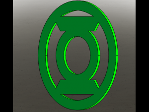 Green Lantern Logo Model 3D