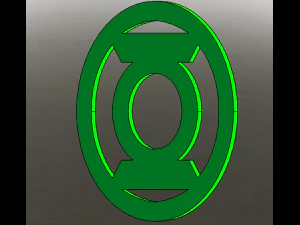 Зелений ліхтар логотип 3D Модель