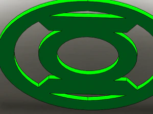 Зелений ліхтар логотип 3D Модель