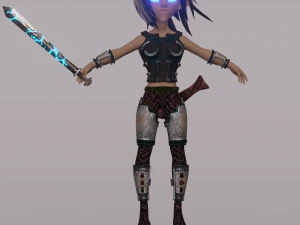 Beautiful warrior 3D Model