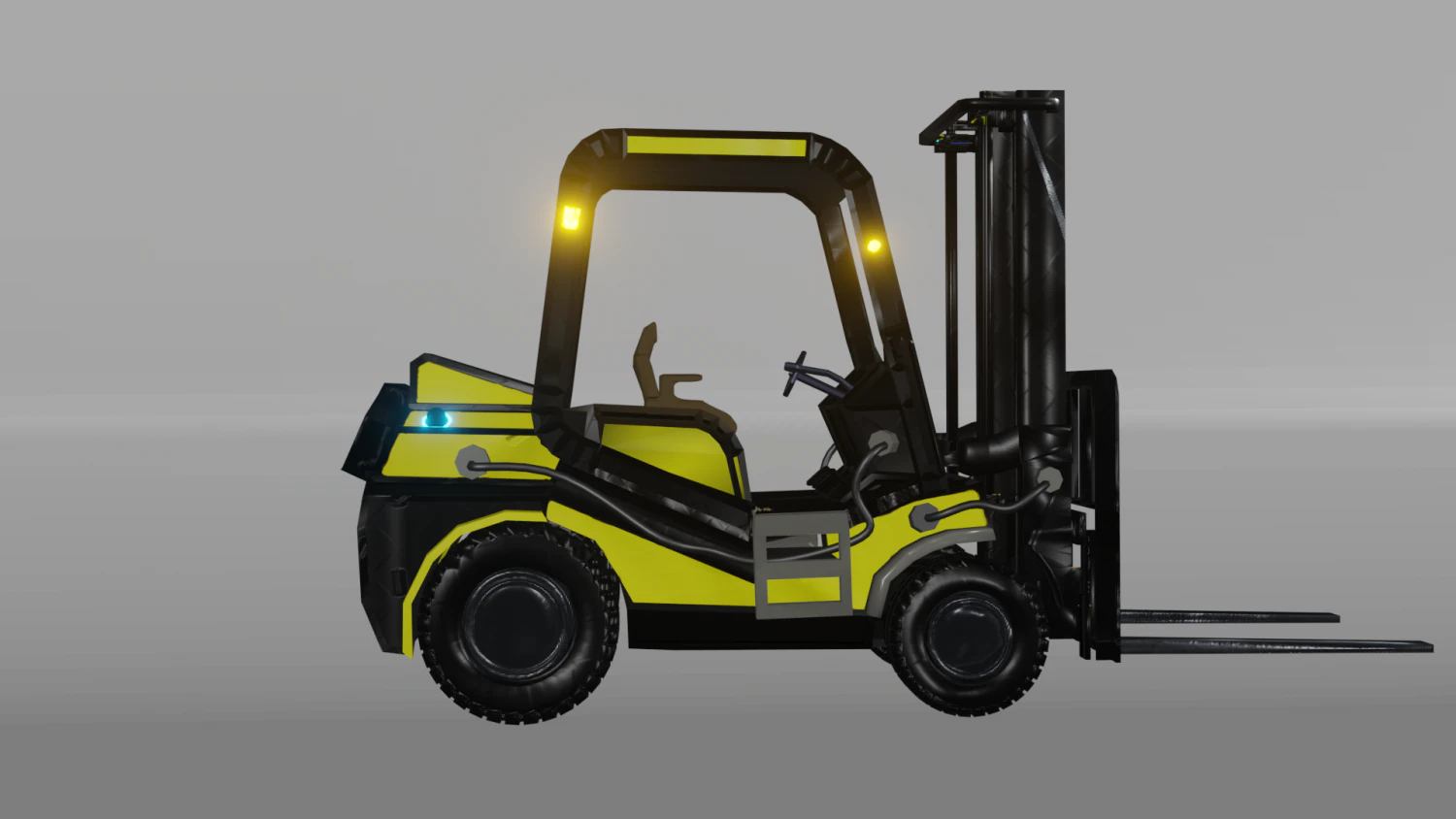 Forklift 3D Model .c4d .max .obj .3ds .fbx .stl .blend 
