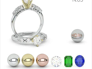 6 Contrast Light Studio HDRI for 3D Jewelry Rendering Pack 1 CG Textures