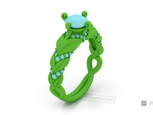 Twisted Engagement Diamond Ring 3D Model