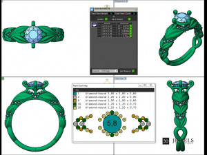 Twisted Engagement Diamond Ring 3D Model