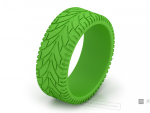 Mens Radial Tire Texture Free Jewelry Ring Modelo 3D
